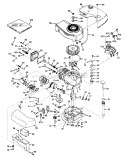 Engine Diagram and Parts List for 20550 5000001-5999999 - 1975 Toro Lawn Mower