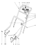 Handle Assembly Diagram and Parts List for 20550 5000001-5999999 - 1975 Toro Lawn Mower