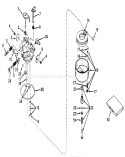 Carburetor Assembly Diagram and Parts List for 20227 0000001-0999999 - 1970 Toro Lawn Mower