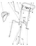Folding Handle Diagram and Parts List for 20227 0000001-0999999 - 1970 Toro Lawn Mower