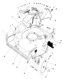 Housing Assembly Diagram and Parts List for 20561 0000001-0999999 - 1990 Toro Lawn Mower