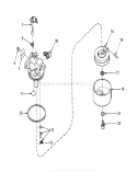 Carburetor Assembly Diagram and Parts List for 20562 6000001-6999999 - 1976 Toro Lawn Mower