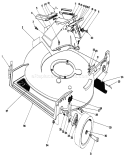 Housing Assembly Diagram and Parts List for 20563 0000001-0999999 - 1990 Toro Lawn Mower