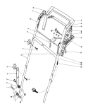 Handle Assembly Diagram and Parts List for 20564C 8000001-8999999 - 1988 Toro Lawn Mower