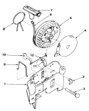 Starter Assembly Diagram and Parts List for 20570 5000001-5999999 - 1985 Toro Lawn Mower