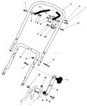 Handle Assembly Diagram and Parts List for 20574 5000001-5999999 - 1985 Toro Lawn Mower