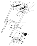 Handle Assembly Diagram and Parts List for 20574 6000001-6999999 - 1986 Toro Lawn Mower