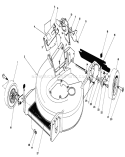 Housing Assembly Diagram and Parts List for 20574 6000001-6999999 - 1986 Toro Lawn Mower