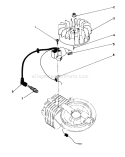 Ignition Assembly Diagram and Parts List for 20581C 8000001-8999999 - 1988 Toro Lawn Mower