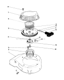 Recoil Assembly Diagram and Parts List for 20581C 8000001-8999999 - 1988 Toro Lawn Mower