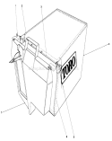 Grass Bag Assembly Diagram and Parts List for 20581 3000001-3999999 - 1983 Toro Lawn Mower