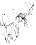 Muffler Assembly Diagram and Parts List for 20581 6000001-6999999 - 1986 Toro Lawn Mower