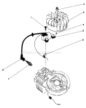 Flywheel & Magneto Assembly Diagram and Parts List for 20581 6000001-6999999 - 1986 Toro Lawn Mower