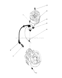 Ignition Assembly Diagram and Parts List for 20581 7000001-7999999 - 1987 Toro Lawn Mower