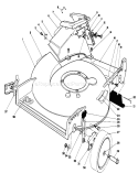 Housing Assembly Diagram and Parts List for 20582C 6000001-6999999 - 1986 Toro Lawn Mower