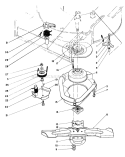 Blade Brake Clutch Assembly Diagram and Parts List for 20584 4000001-4999999 - 1984 Toro Lawn Mower