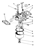 Carburetor Assembly Diagram and Parts List for 20584 4000001-4999999 - 1984 Toro Lawn Mower