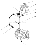 Flywheel & Magneto Assembly Diagram and Parts List for 20584 4000001-4999999 - 1984 Toro Lawn Mower