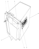 Grass Bag Assembly Diagram and Parts List for 20584 4000001-4999999 - 1984 Toro Lawn Mower