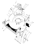 Housing Assembly Diagram and Parts List for 20584 7000001-7999999 - 1987 Toro Lawn Mower