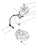 Flywheel and Magneto Diagram and Parts List for 20584 7000001-7999999 - 1987 Toro Lawn Mower