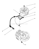 Flywheel and Magneto Diagram and Parts List for 20584 8000001-8999999 - 1988 Toro Lawn Mower