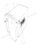 Grass Bag Assembly Diagram and Parts List for 20584 8000001-8999999 - 1988 Toro Lawn Mower