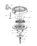 Rewind Starter Diagram and Parts List for 20586C 8000001-8999999 - 1988 Toro Lawn Mower