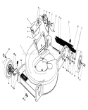 Housing Assembly Diagram and Parts List for 20586C 9000001-9999999 - 1989 Toro Lawn Mower