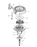 Rewind Starter Diagram and Parts List for 20586C 9000001-9999999 - 1989 Toro Lawn Mower
