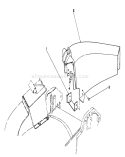 Side Discharge Chute Diagram and Parts List for 20586C 9000001-9999999 - 1989 Toro Lawn Mower