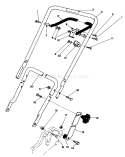 Handle Assembly Diagram and Parts List for 20586 5000001-5999999 - 1985 Toro Lawn Mower