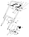 Handle Assembly Diagram and Parts List for 20586 6000001-6999999 - 1986 Toro Lawn Mower