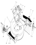 Housing Assembly Diagram and Parts List for 20586 6000001-6999999 - 1986 Toro Lawn Mower