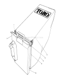 Grass Bag Assembly Diagram and Parts List for 20586 8000001-8999999 - 1988 Toro Lawn Mower