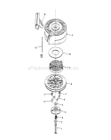 Rewind Starter Diagram and Parts List for 20586 8000001-8999999 - 1988 Toro Lawn Mower