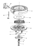 Rewind Starter Diagram and Parts List for 20587 0000001-0999999 - 1990 Toro Lawn Mower