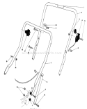 Handle Assembly Diagram and Parts List for 20588 7000001-7999999 - 1987 Toro Lawn Mower