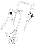 Handle Assembly Diagram and Parts List for 20588 8000001-8999999 - 1988 Toro Lawn Mower