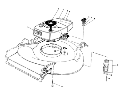 Engine Assembly Diagram and Parts List for 16165C 6000001 - 6999999 Toro Lawn Mower