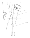 Handle Assembly Diagram and Parts List for 19500 1000001-1999999 - 1971 Toro Lawn Mower