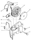 Rewind Starter Diagram and Parts List for 20610C 5000001-5999999 - 1985 Toro Lawn Mower