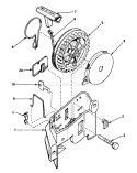 Rewind Starter Diagram and Parts List for 20610 3000001-3999999 - 1983 Toro Lawn Mower