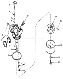 Carburetor Diagram and Parts List for 20610 4000001-4999999 - 1984 Toro Lawn Mower