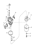 Carburetor Diagram and Parts List for 20610 9000001-9999999 - 1979 Toro Lawn Mower