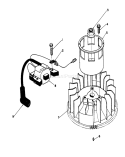 Magneto and Flywheel Assembly Diagram and Parts List for 20620C 8000001-8999999 - 1988 Toro Lawn Mower