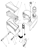 Air Cleaner and Fuel Tank Diagram and Parts List for 20622C 7000001-7999999 - 1987 Toro Lawn Mower