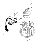 Magneto and Flywheel Assembly Diagram and Parts List for 20622C 8000001-8999999 - 1988 Toro Lawn Mower