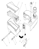 Air Cleaner and Fuel Tank Diagram and Parts List for 20622 0003102-0999999 - 1990 Toro Lawn Mower