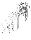 Muffler Assembly Diagram and Parts List for 20624 7000001-7999999 - 1987 Toro Lawn Mower